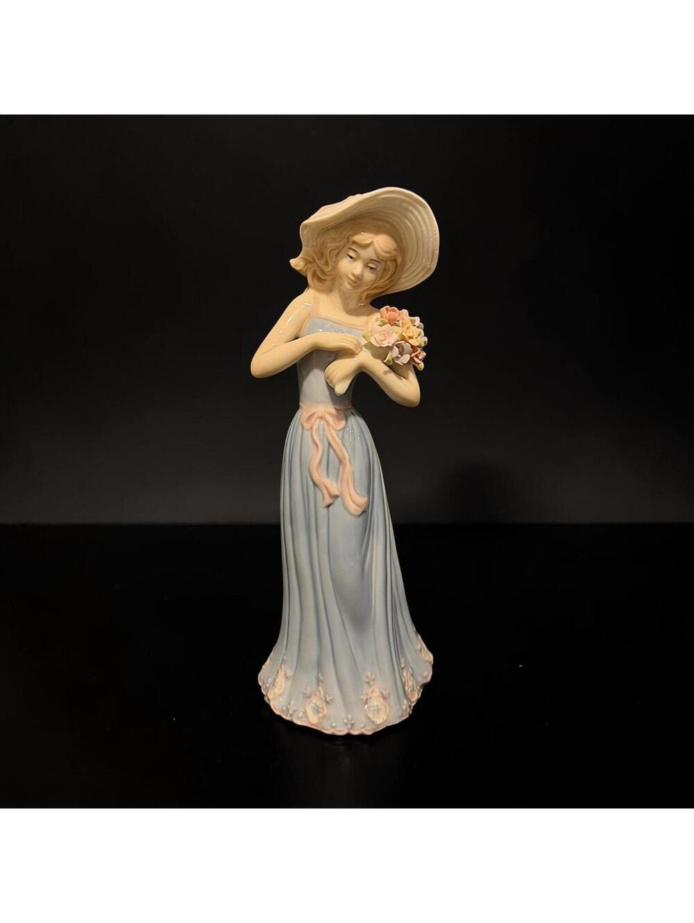 Vintage House of Lloyd Gathering Flowers Figurine 1998 w/ Box - 8" - 10364